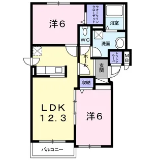 クロムシード【3階】の間取り