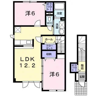 ロン カンパーニュ【2階】の間取り