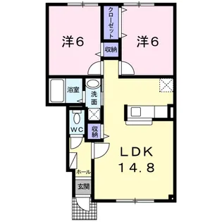 レラ・ホープ北栄【1階】の間取り