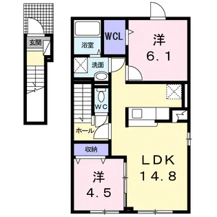 トリアノンⅡ【2階】の間取り