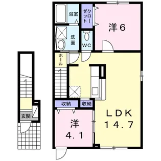 アデニューム【2階】の間取り