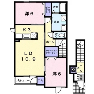 パールオブエビスB【2階】の間取り