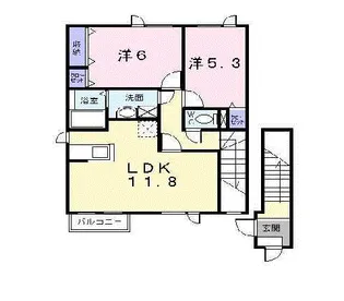 サンパティーク のぞみA【2階】の間取り
