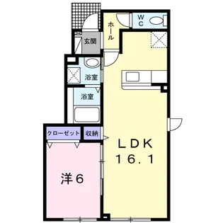 Mーメゾン末広Ⅱ【1階】の間取り