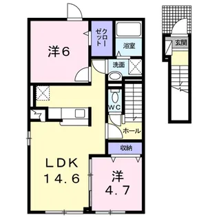 フォンターナ【2階】の間取り