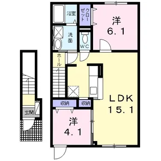 アザレ ラ メゾン【2階】の間取り