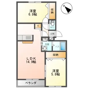 プリエール【305号室】の間取り