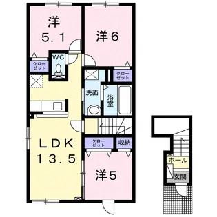 メゾンブローテⅥ【2階】の間取り