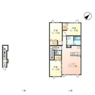 エルシオンATC【202号室】の間取り