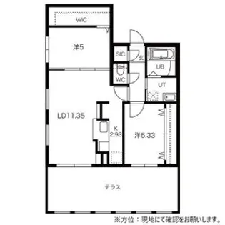グランドサクセス千歳【0101号室】の間取り