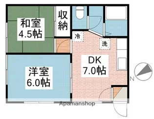 ヒルズジュエリーB【201号室】の間取り