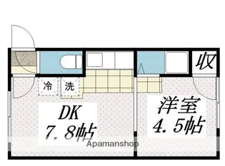 ヒルズジュエリーC【103号室】の間取り