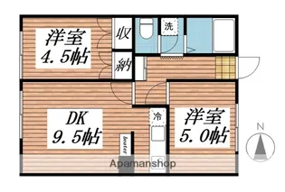 メルベージュ【107号室】の間取り