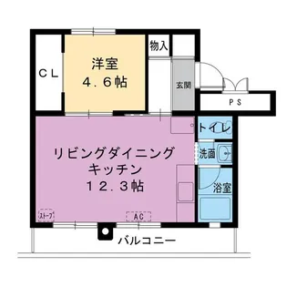 ビレッジハウス糸井1号棟【0102号室】の間取り