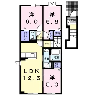 グランベル Ⅲ【2階】の間取り