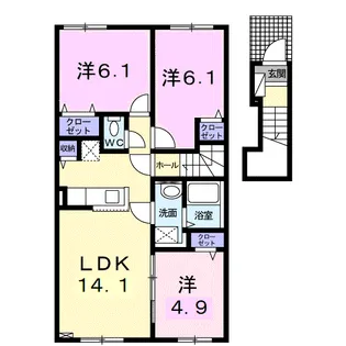 EXCEL 苫小牧(エクセル)【2階】の間取り