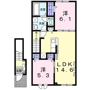 コスターリング【2階】の間取り