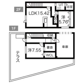 ピオネロあびら【5cinq号室】の間取り
