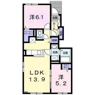 ル リアン(LE LIAN)【1階】の間取り