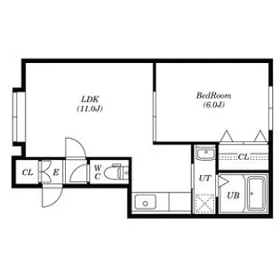 クールノーヴァ【101号室】の間取り