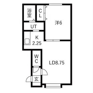 クールノーヴァ【1階】の間取り