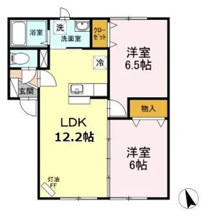 エルレガーデン Ⅱ【1階】の間取り