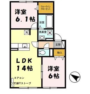 MAISON DE MEME 1号館【1階】の間取り
