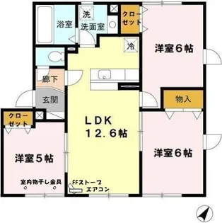 グランドソレイユII【2階】の間取り