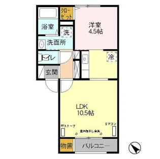 メゾンボヌール【106号室】の間取り