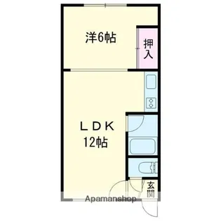 グランドールD【402号室】の間取り