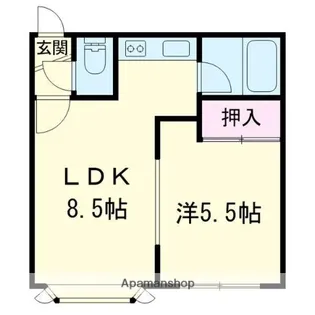 コーポサンライズB【303号室】の間取り