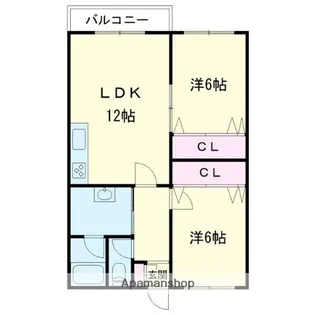 エクセレント明野【202号室】の間取り