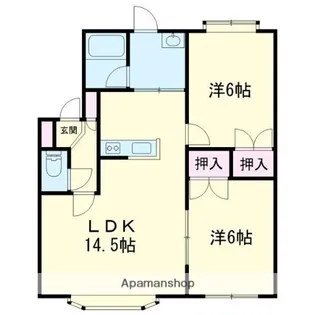 ニューハイツ明野【2階】の間取り