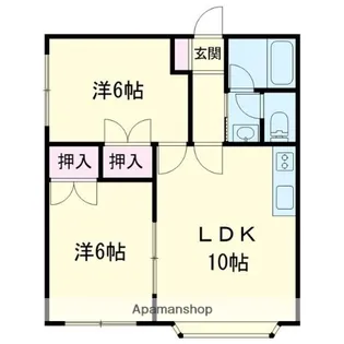 クリスタルハウスエルフィン【301号室】の間取り