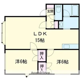 エクセレント美園【302号室】の間取り