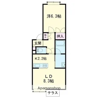 メゾン・ソレイユ【103号室】の間取り