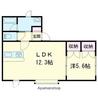 ハイツフィオーレ【202号室】の間取り