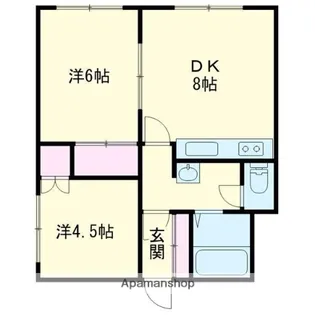 グランドール2【104号室】の間取り