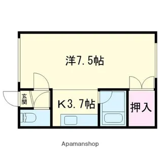 ノースパークB【104号室】の間取り