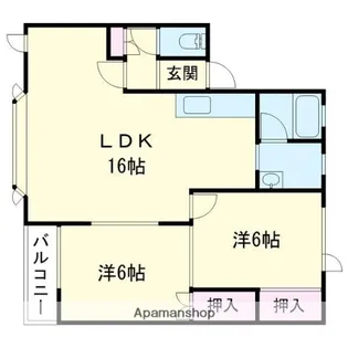 ダンデライオンⅢ【201号室】の間取り
