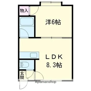 ポールスター【205号室】の間取り