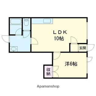白老マンション【205号室】の間取り