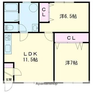 ハイツラファエル【202号室】の間取り