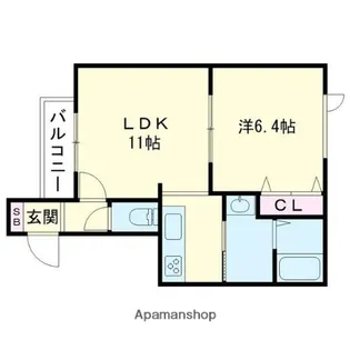 クローバーハウス№3【202号室】の間取り
