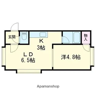 ヒューマン高砂B【202号室】の間取り