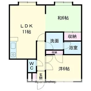 クリスタルハーモニー11【103号室】の間取り