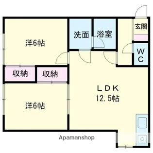 サンハイツ E・K【202号室】の間取り