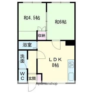 谷本アパート【202号室】の間取り