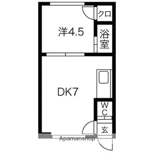 ハイツまるい№152【201号室】の間取り