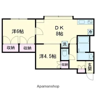 ハピネスプラザA【102号室】の間取り